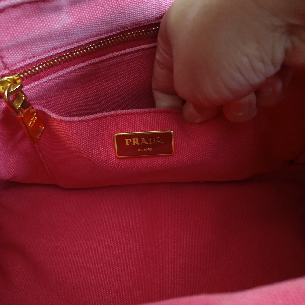❌SOLD❌Prada Canapa Tote Bag with Cosmetic Bag - Picture 5 of 14